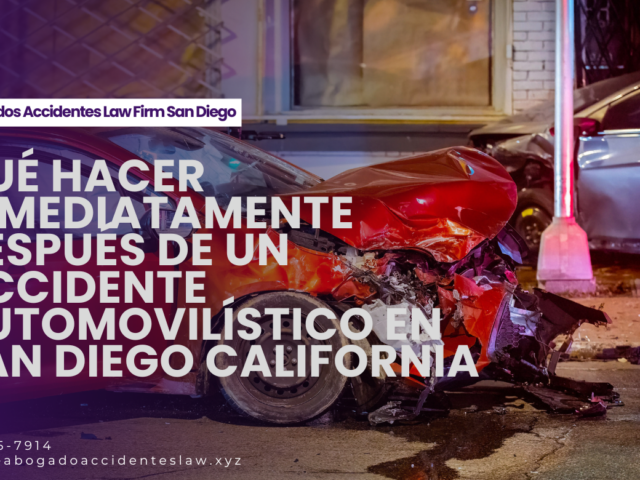 Qué hacer inmediatamente después de un accidente automovilístico en San Diego California